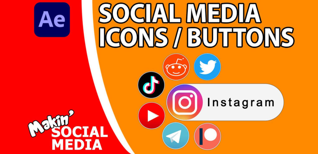 Graham Quince Social Media Icons Buttons After Effects Tutorial
