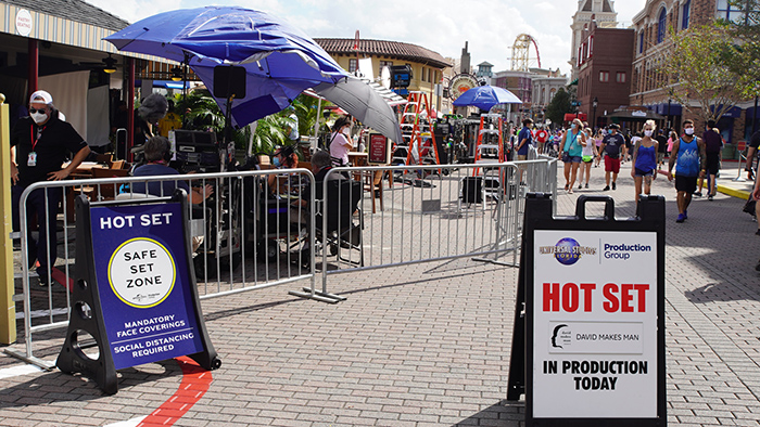 Universal Studios Florida Production Group Hot set for 2020 "David Makes Man" production on the Backlot.