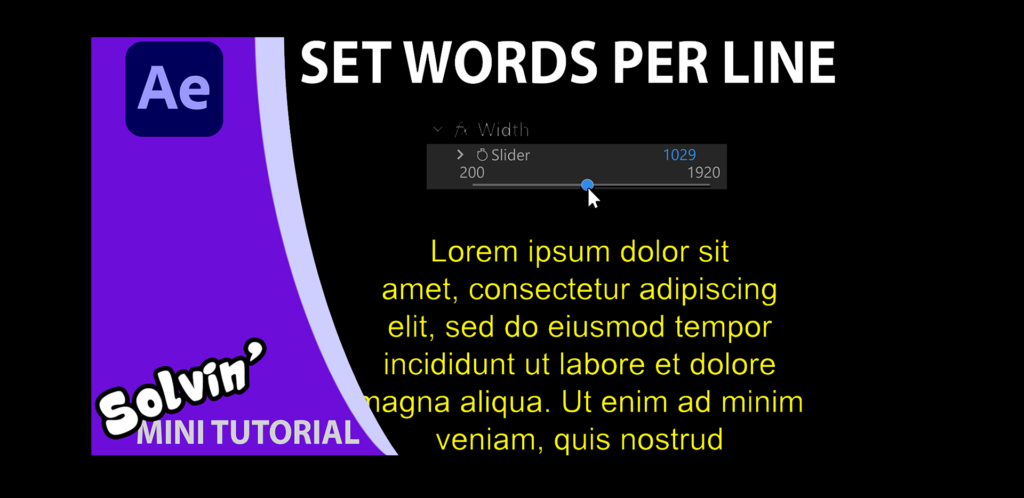 Graham Quince Tutorial for Text With Slider in Adobe After Effects