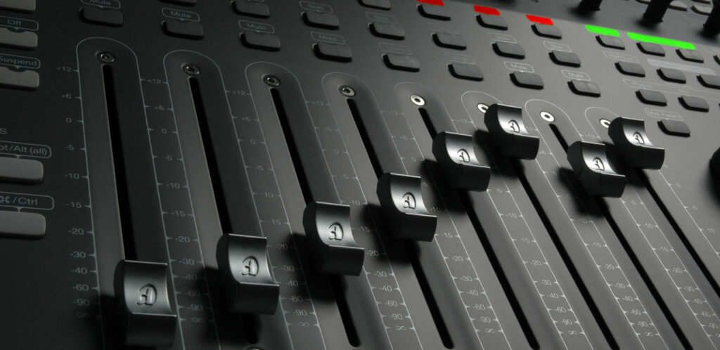 Audio Mixing Board Sliders