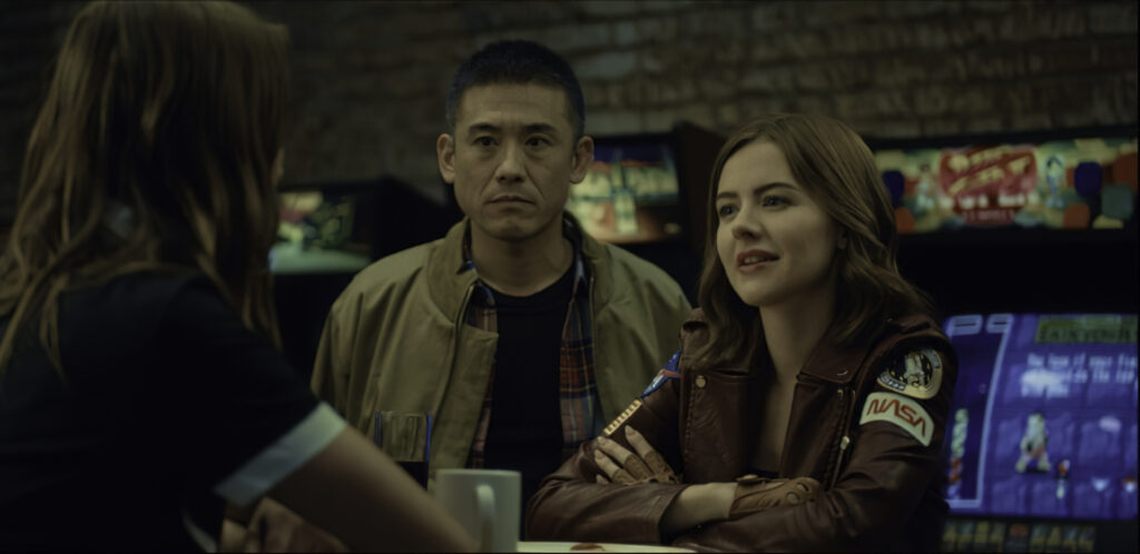 Yutaka Takeuchi and Sarah Dumont in Drive All Night