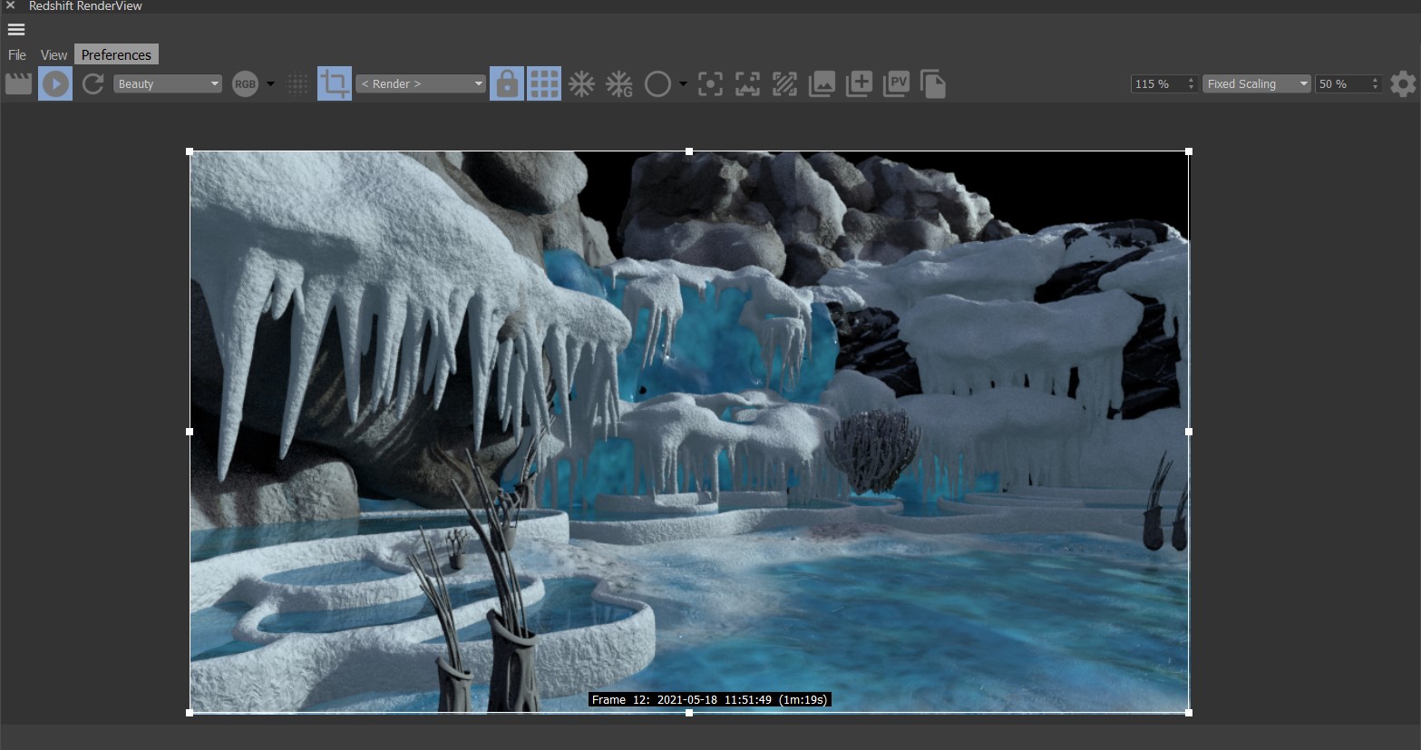 Redshift bucket looks vastly different to progressive rendering