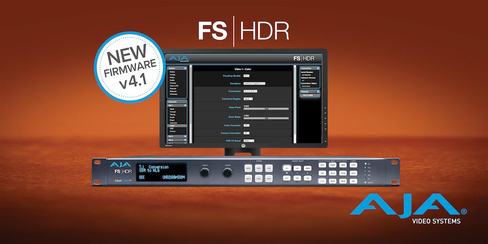AJA Upgrades FS-HDR