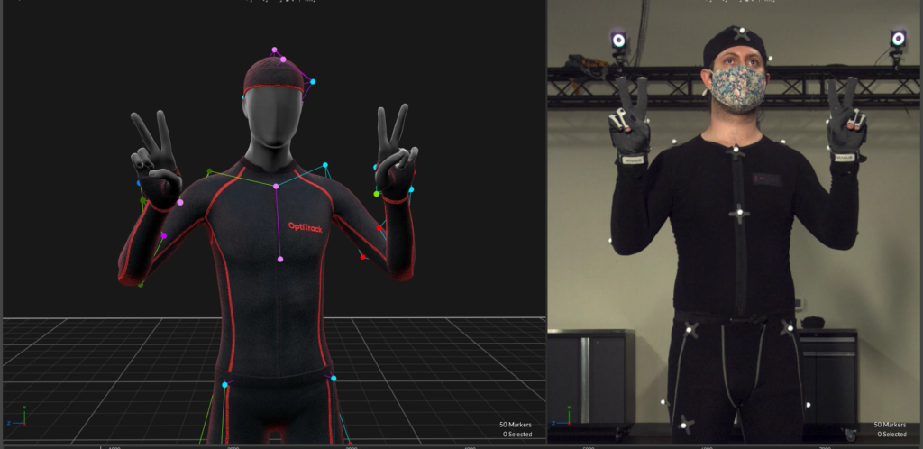 OptiTrack Motive 3.0 Manus Fingers Peace Reference