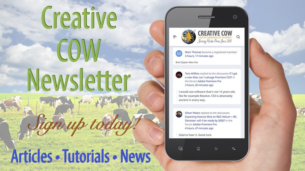 Creative COW Newsletter
