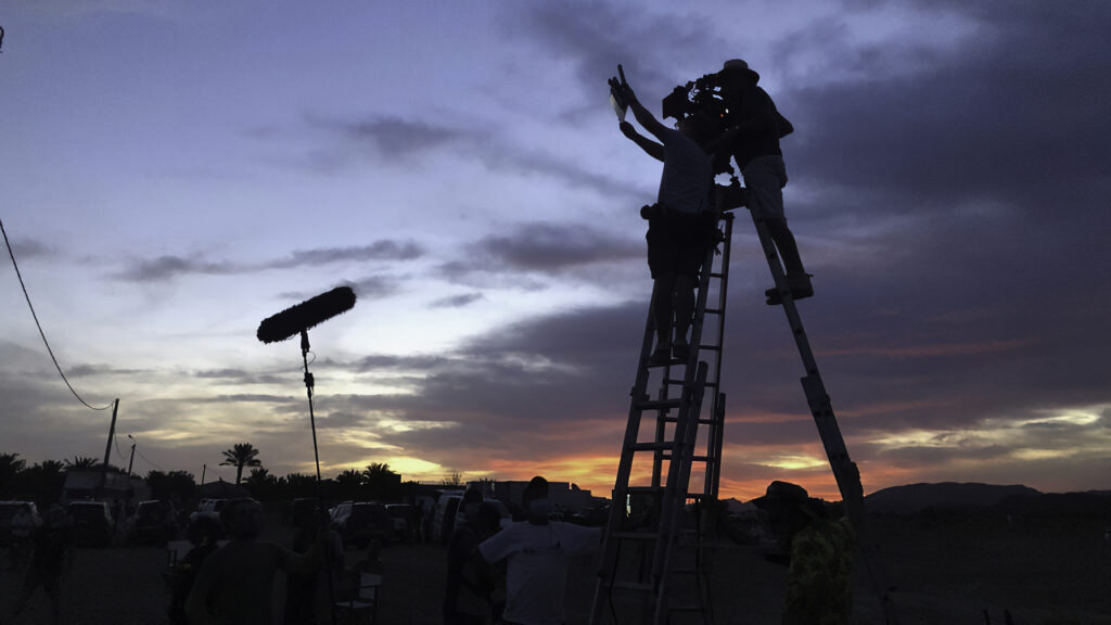 Larry Smith filming The Forgiven