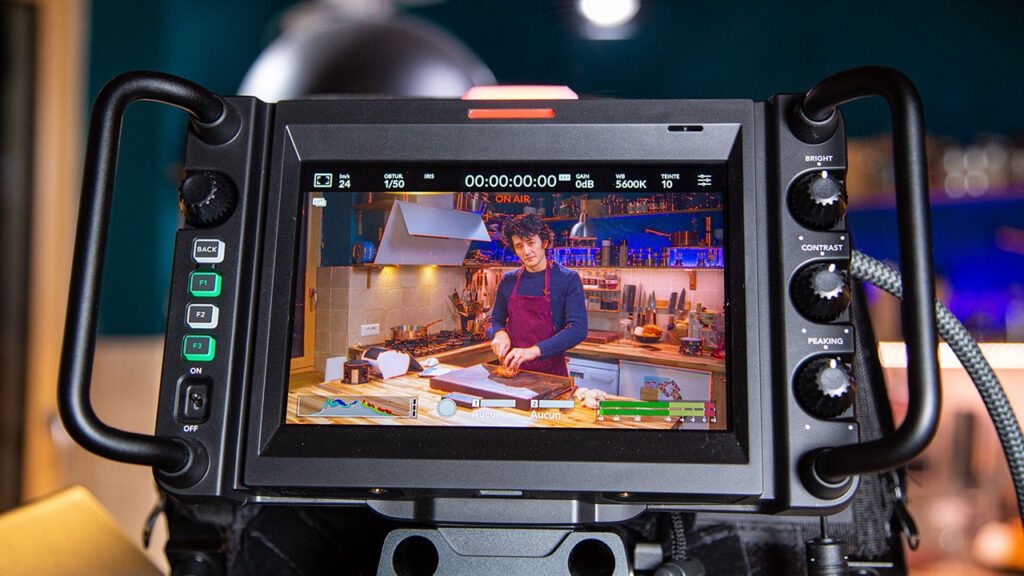 Jigmé using the ATEM Mini Extreme ISO to produce live and prerecorded content for his cooking channel